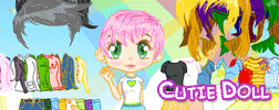 Cutie Doll Dress Up flash game preview